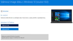 Stáhnout image disku s Windows 10 32 bit