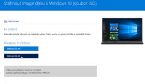 Stáhnout image disku s Windows 10 64 bit