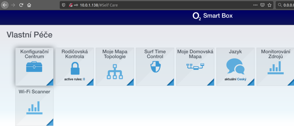 Vstup do webového rozhraní O2 Smart Boxu

http://10.0.1.138/configurator/advConfigNetworkDns.html